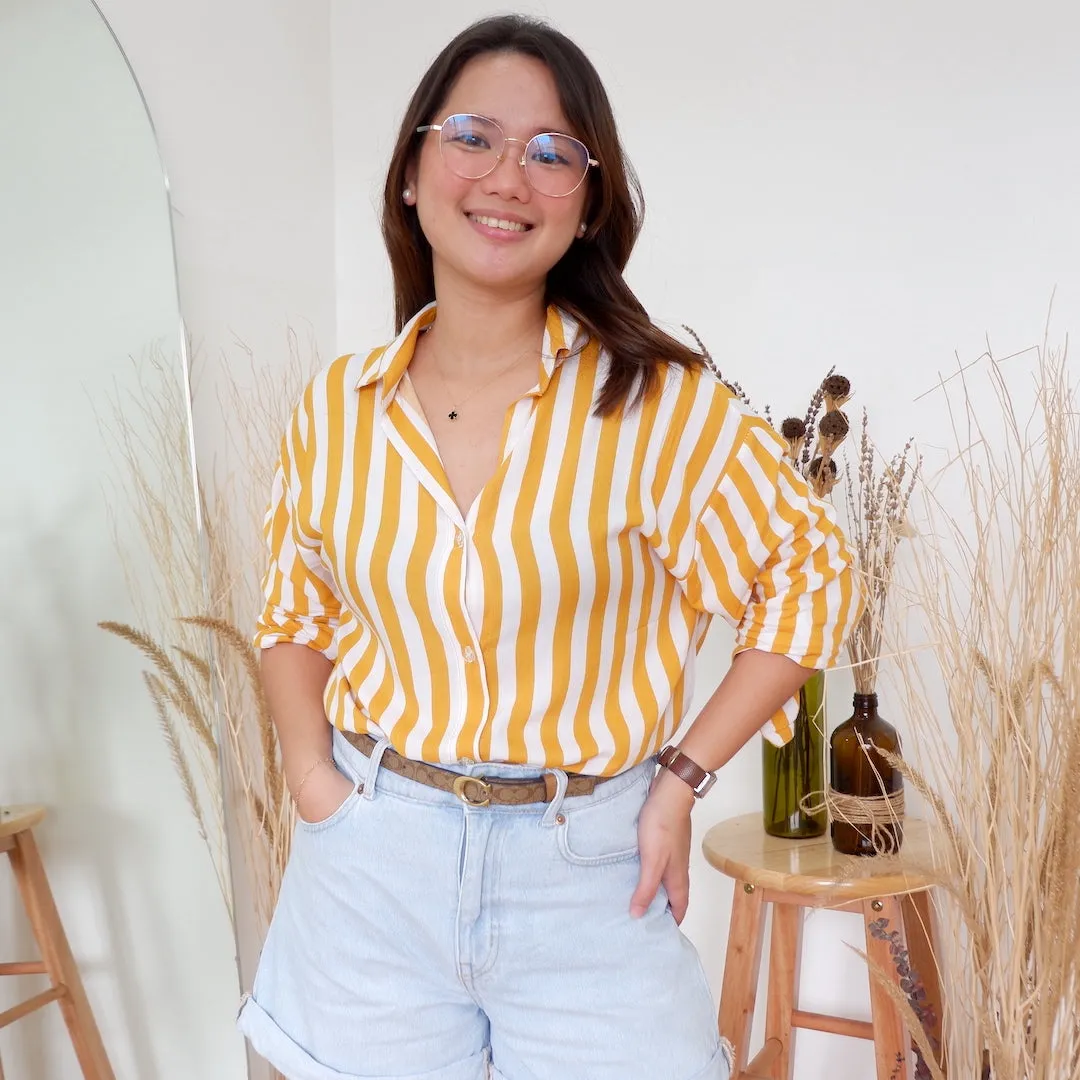 Challis Striped Button Down