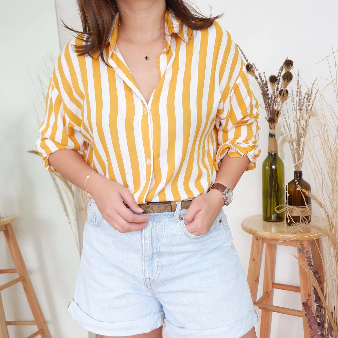 Challis Striped Button Down
