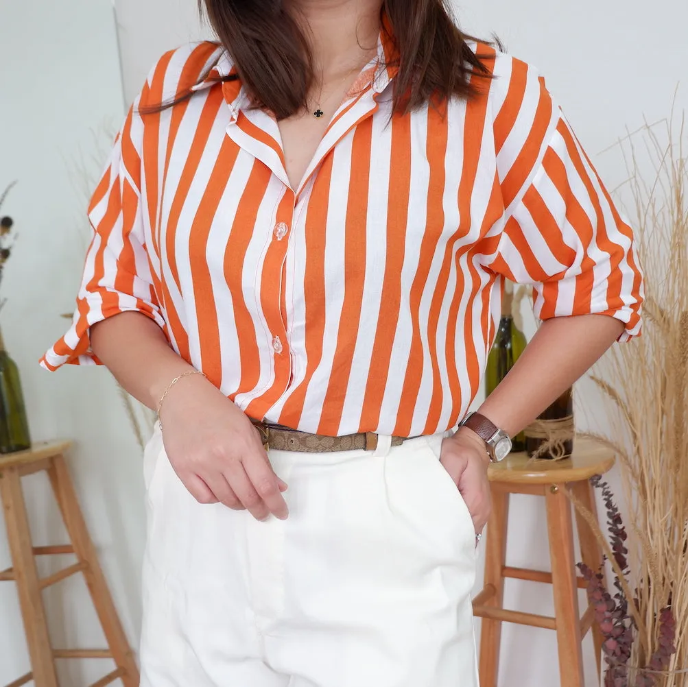 Challis Striped Button Down
