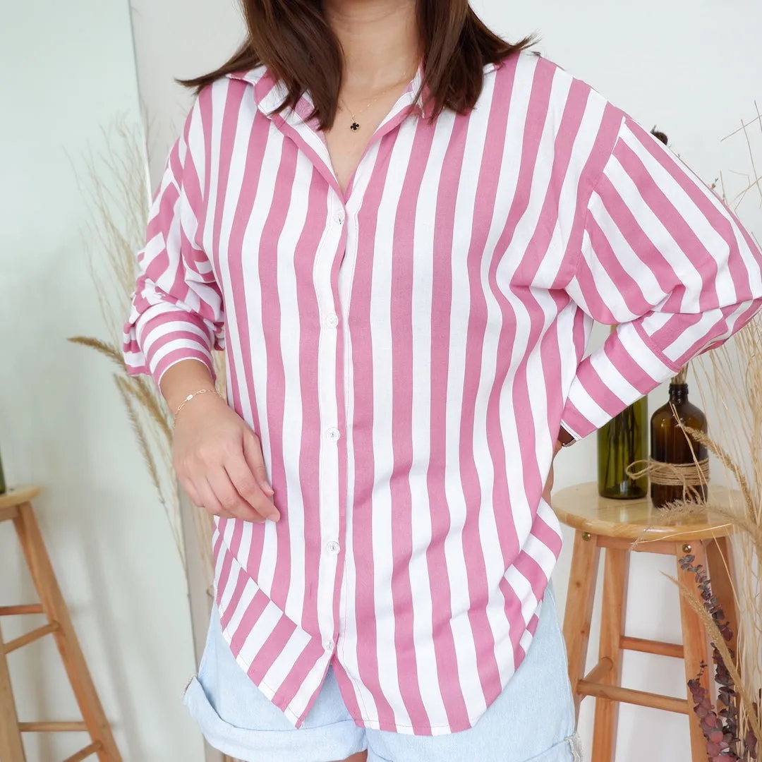 Challis Striped Button Down
