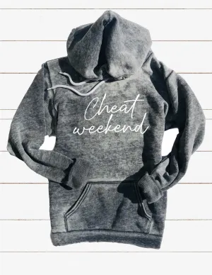 Cheat Weekend Funny Sweatshirt | Unisex Burnout Hoodie