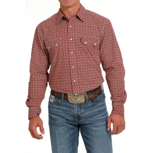 Cinch Men's Modern Fit Red Snap Western Shirt