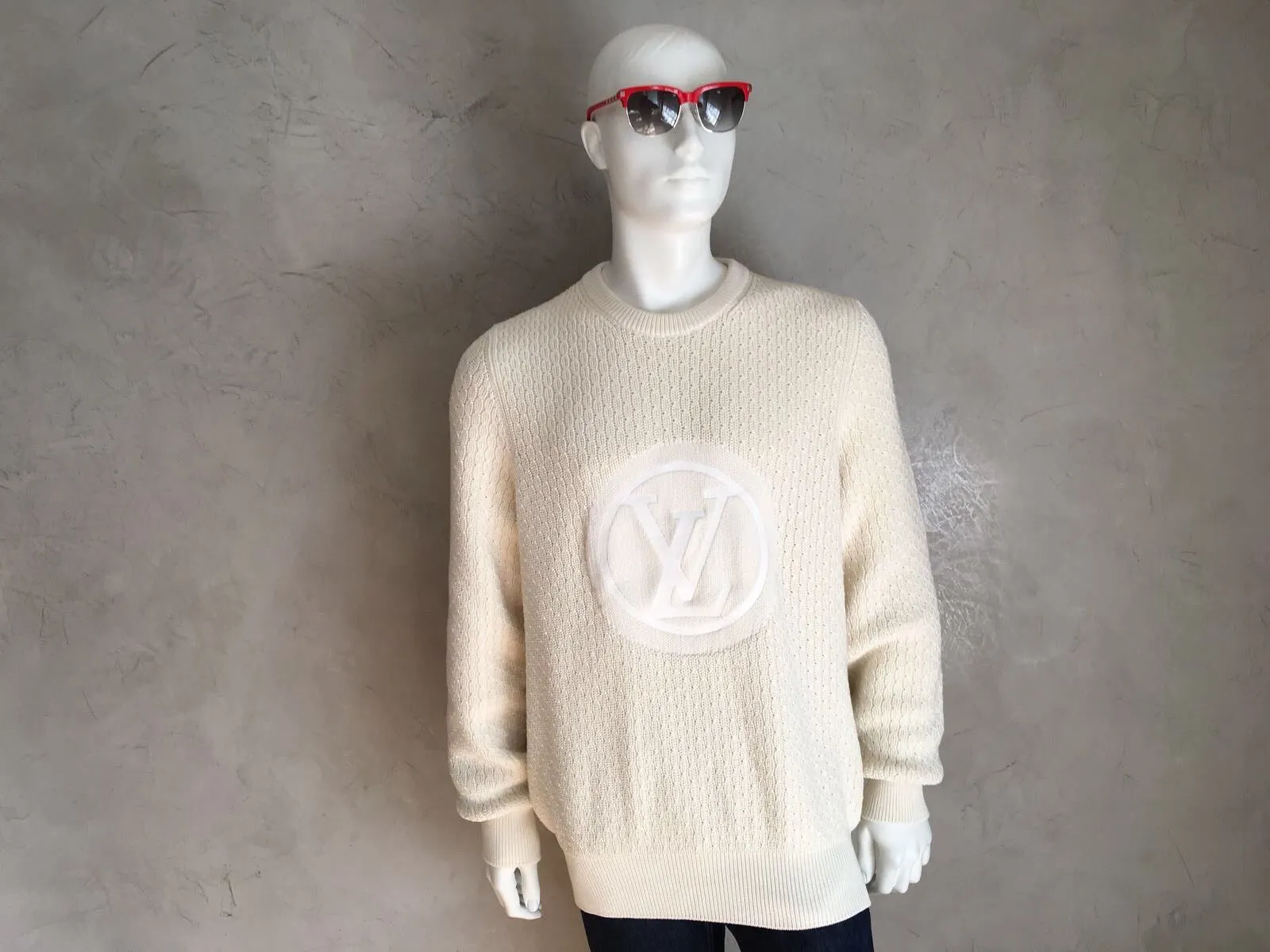 Circled LV Crewneck Sweater