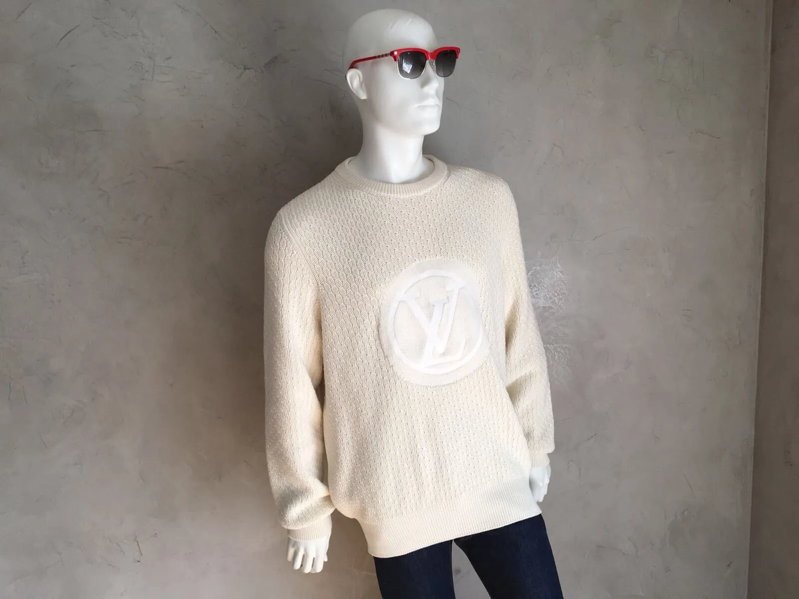 Circled LV Crewneck Sweater