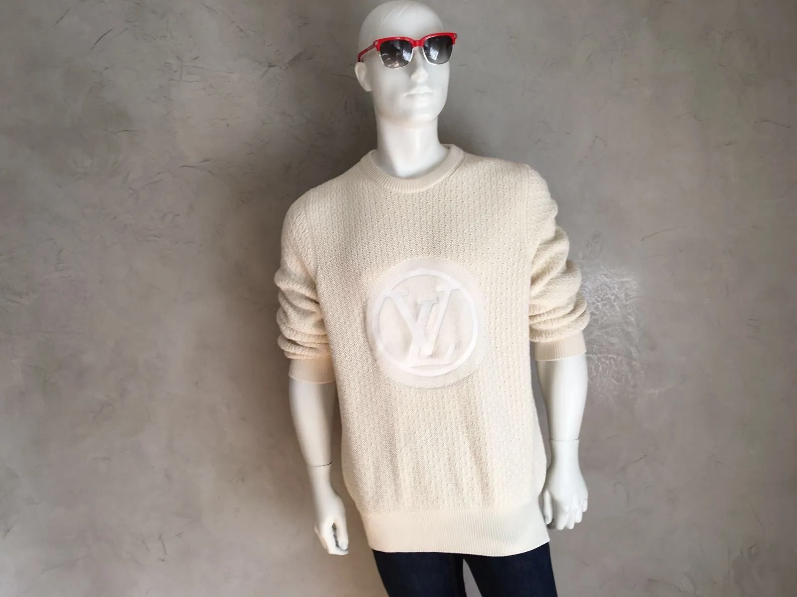 Circled LV Crewneck Sweater