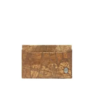 Classic Brown Vegan Leaf leather card holder