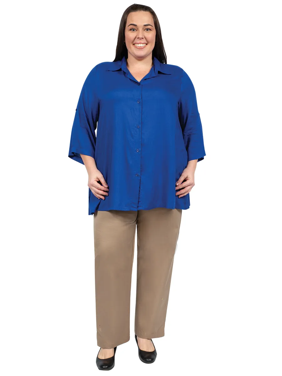 Classic Collar Blouse - Blue*