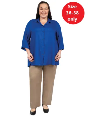 Classic Collar Blouse - Blue*