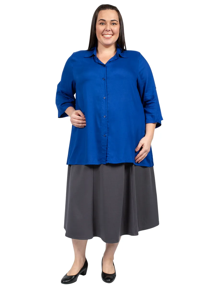 Classic Collar Blouse - Blue*