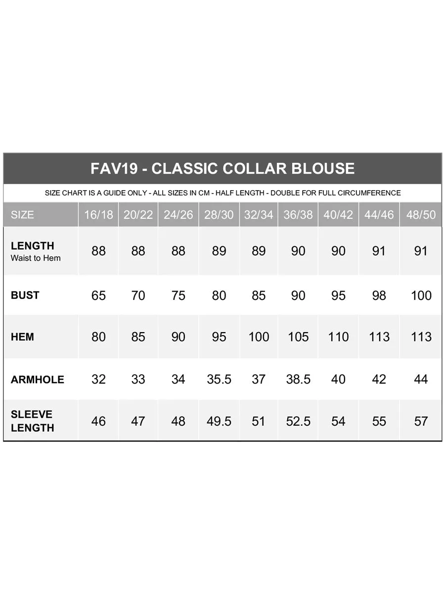 Classic Collar Blouse - Blue*