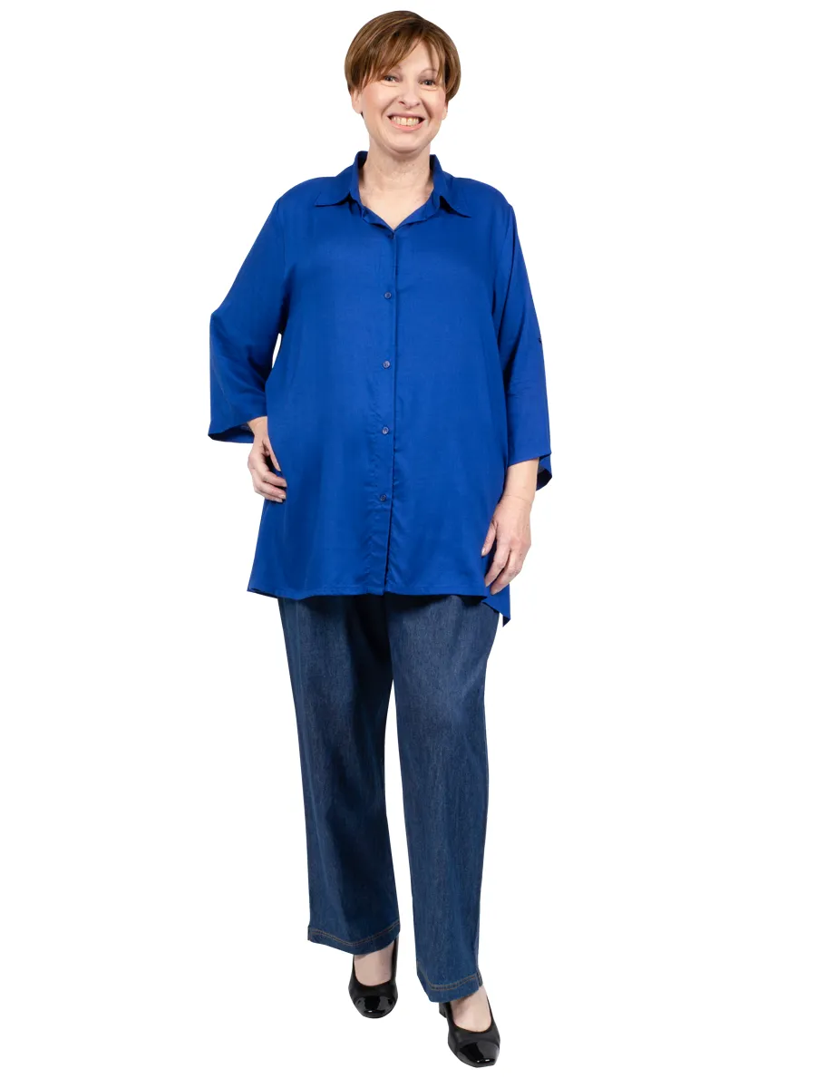Classic Collar Blouse - Blue*
