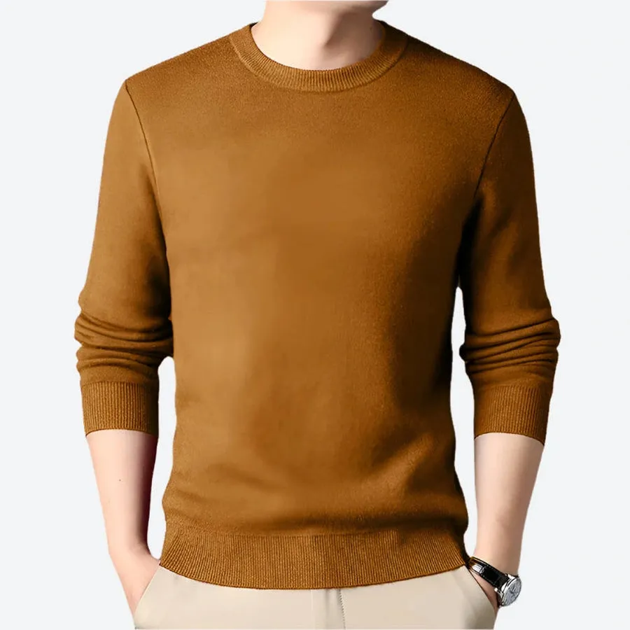 Classic Crewneck Knitted Pullover Sweaters