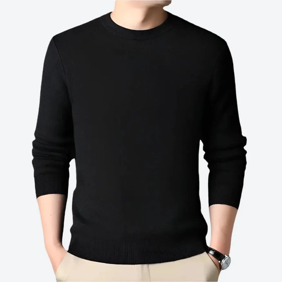 Classic Crewneck Knitted Pullover Sweaters