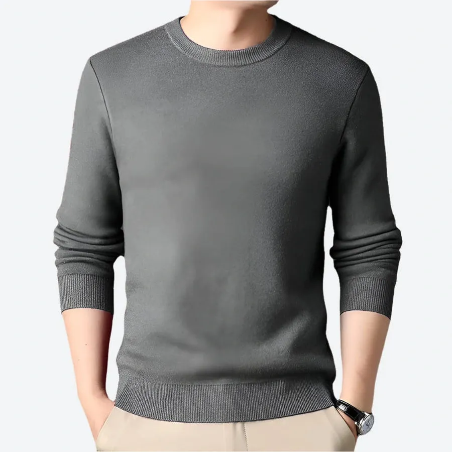 Classic Crewneck Knitted Pullover Sweaters