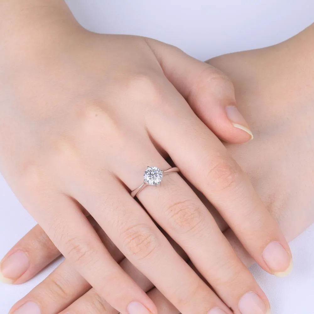 Classic Four Claw Setting, 1.00ct Round Cut