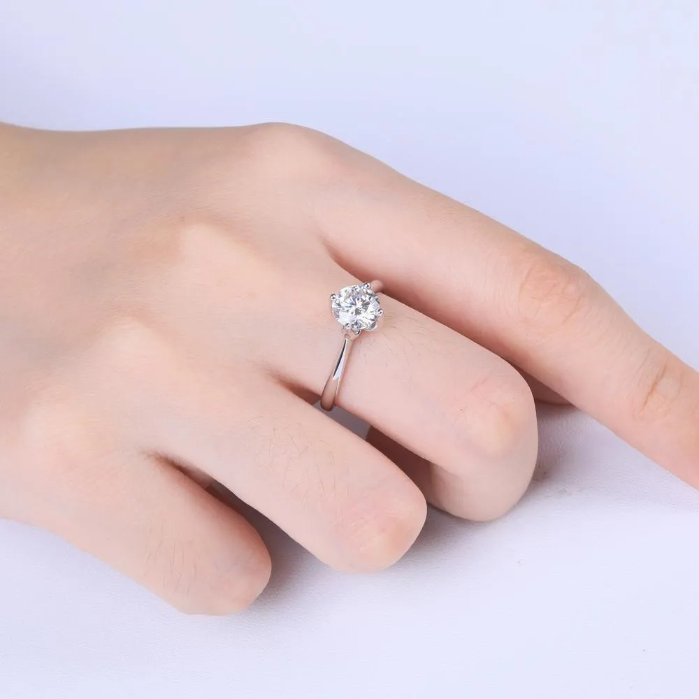 Classic Four Claw Setting, 1.00ct Round Cut