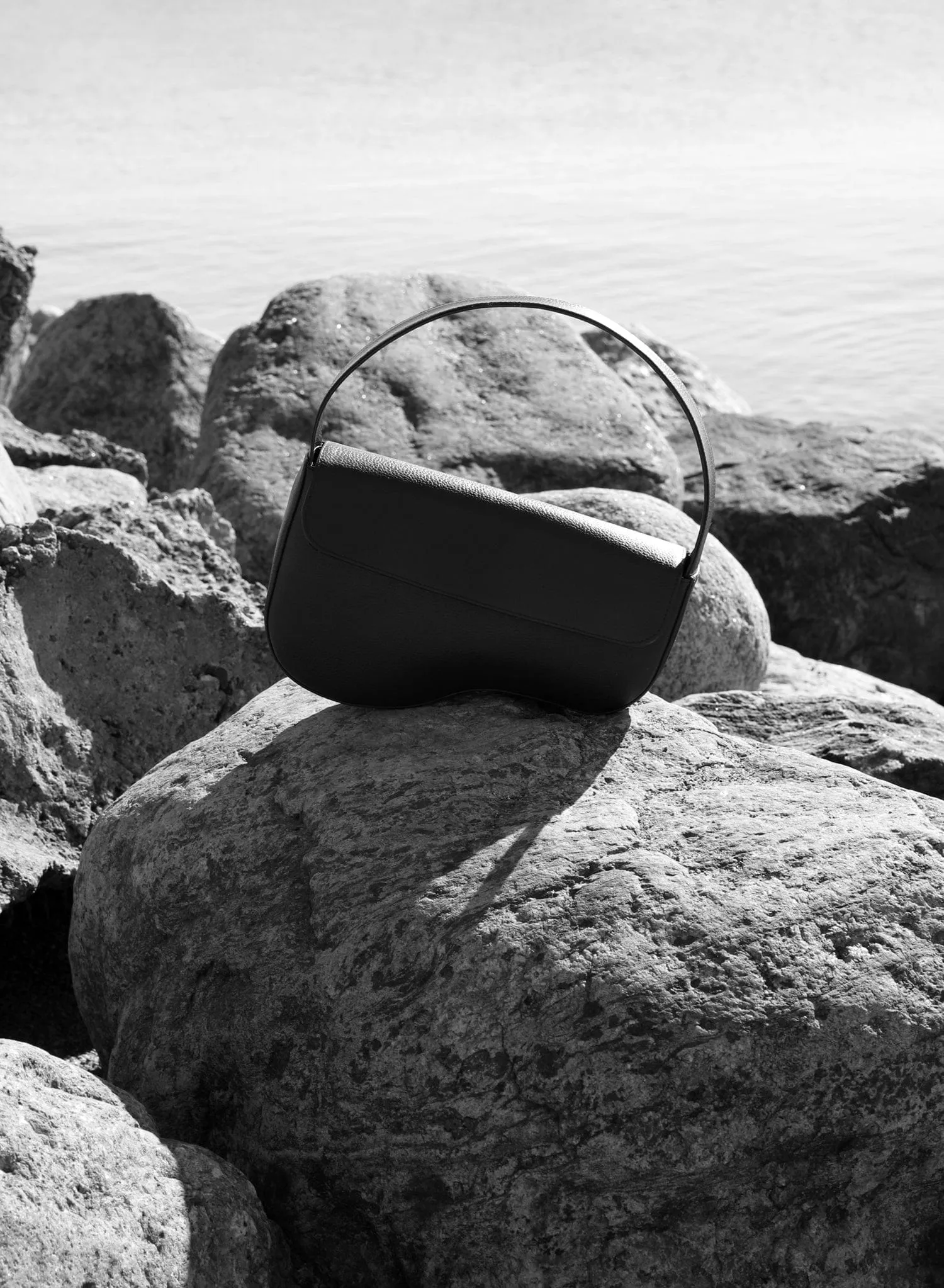 Clover MIRUM® Vegan Leather Saddle Bag | Black