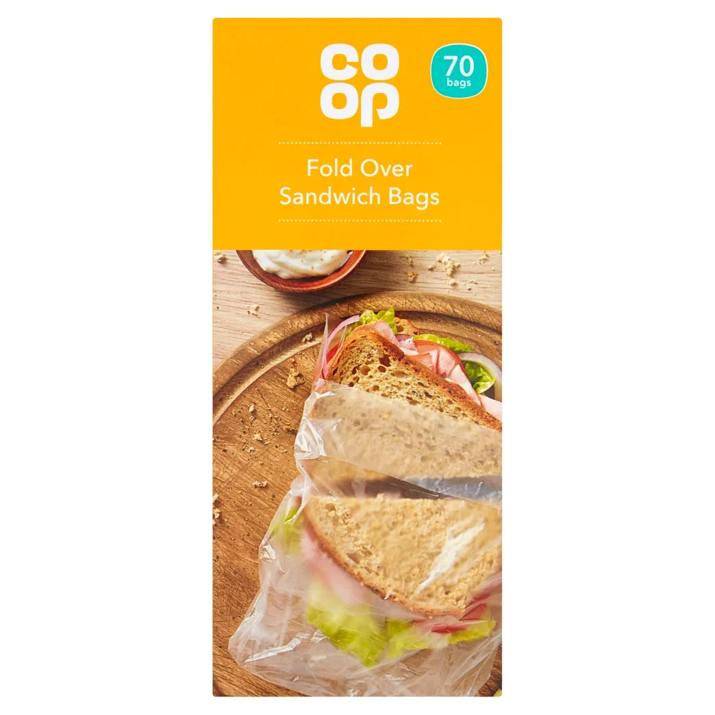 Co-Op Fold Over Sandwich Bags 70pk