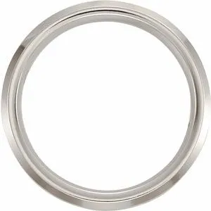 Cobalt Beveled-Edge Band with Satin Finish COR184 - 6 mm