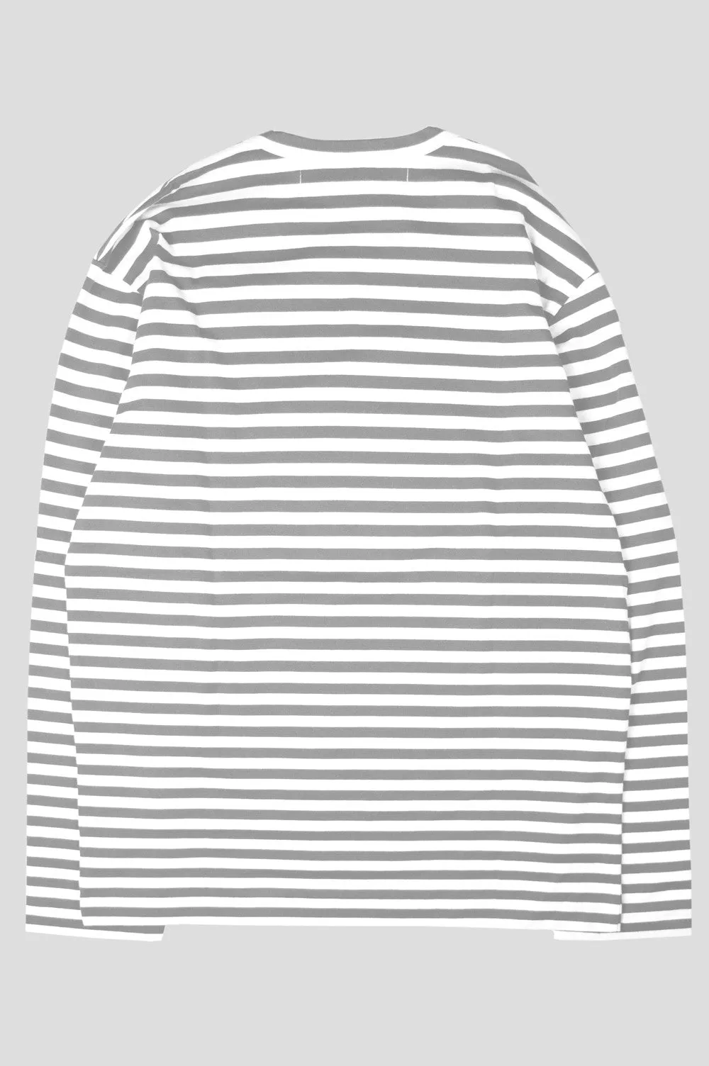 COMME DES GARCONS PLAY LS STRIPED TSHIRT GREY WHITE