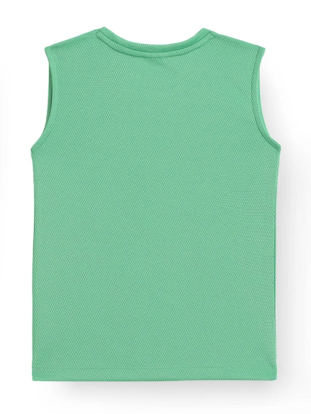 COOL BOYS SPORTY SLEEVELESS T-SHIRT-GREEN