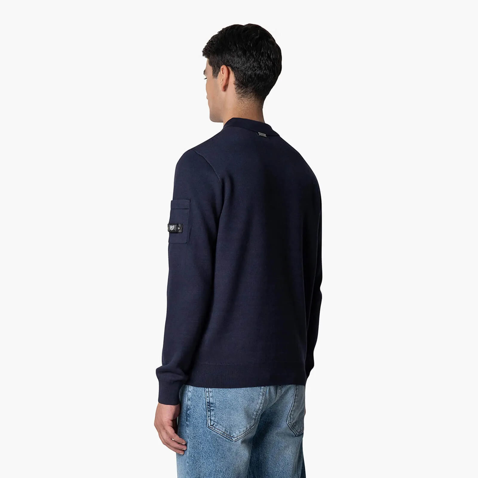 COUTEUX KNITTED BUTTON UP | NAVY