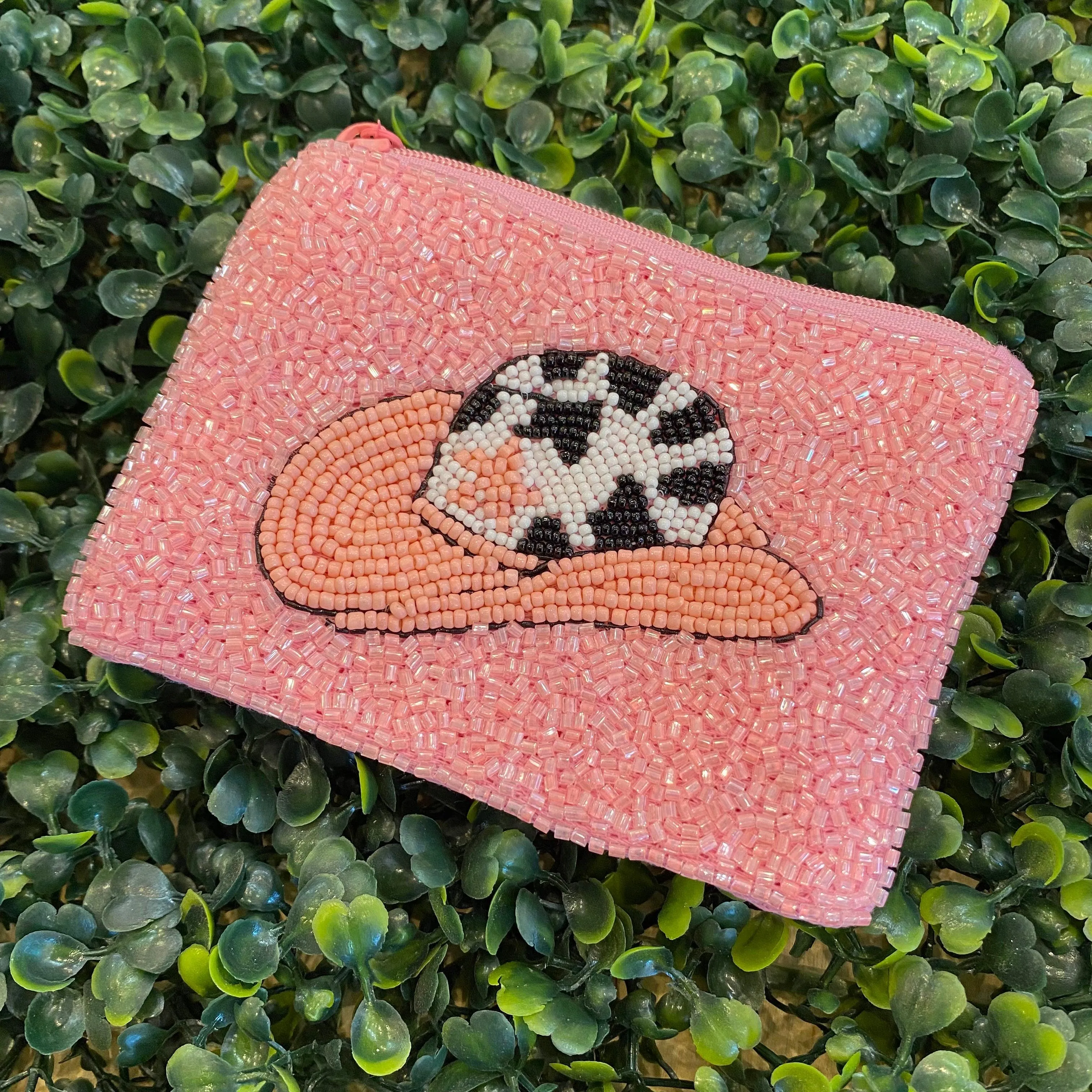 Cowboy Hat Beaded Zip Pouch-FINAL SALE