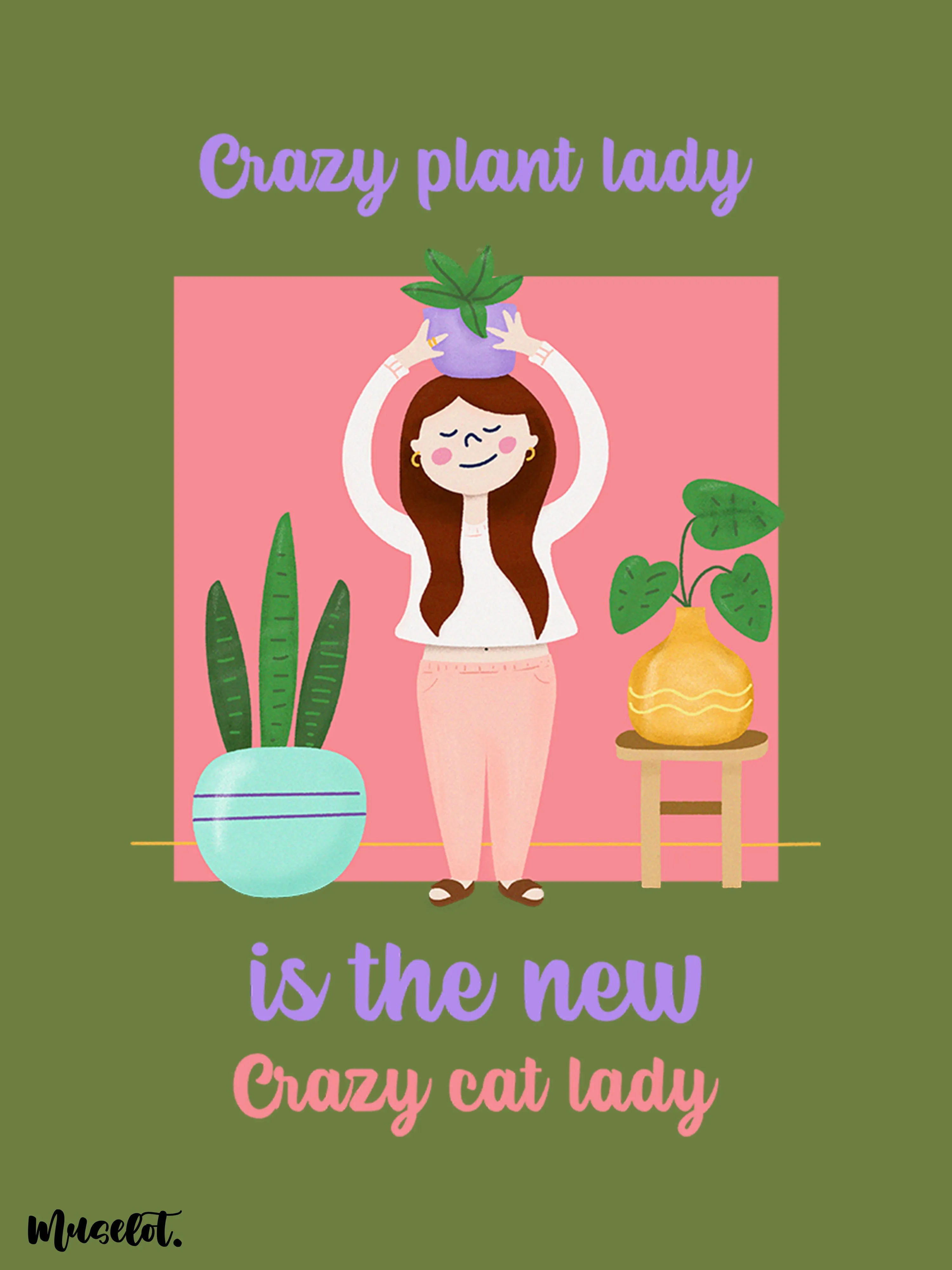 Crazy plant lady printed mugs