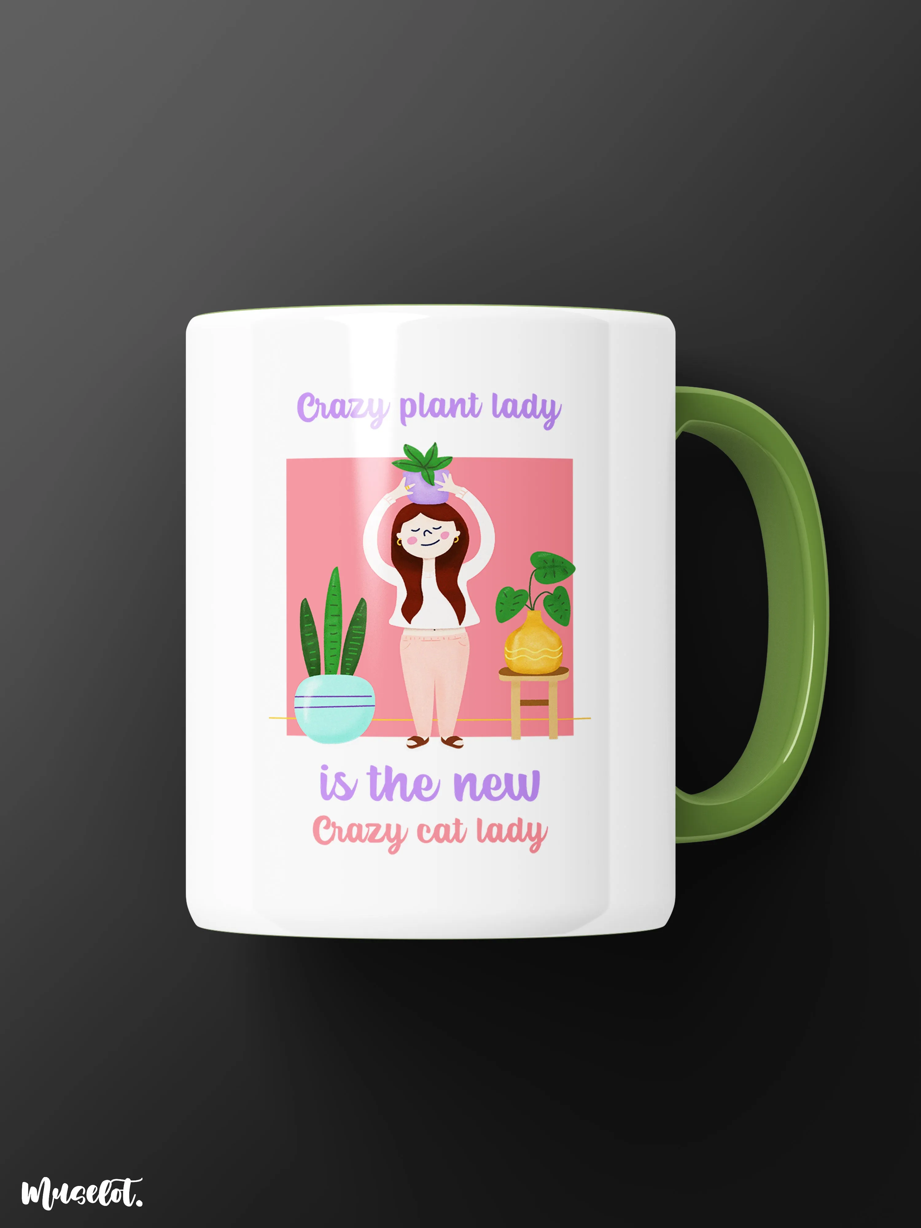 Crazy plant lady printed mugs