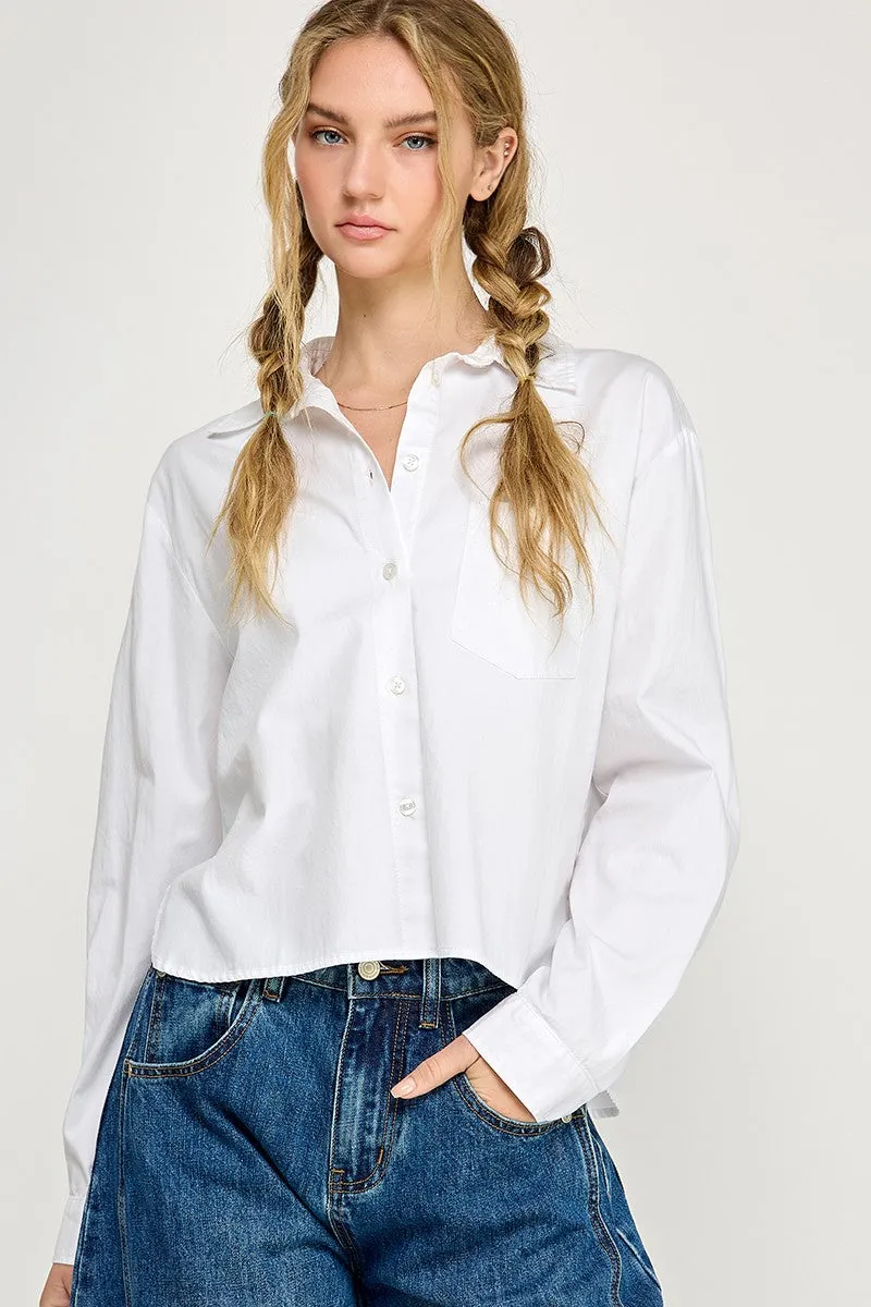 Cropped Button Down Shirt