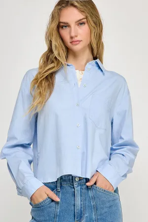Cropped Button Down Shirt
