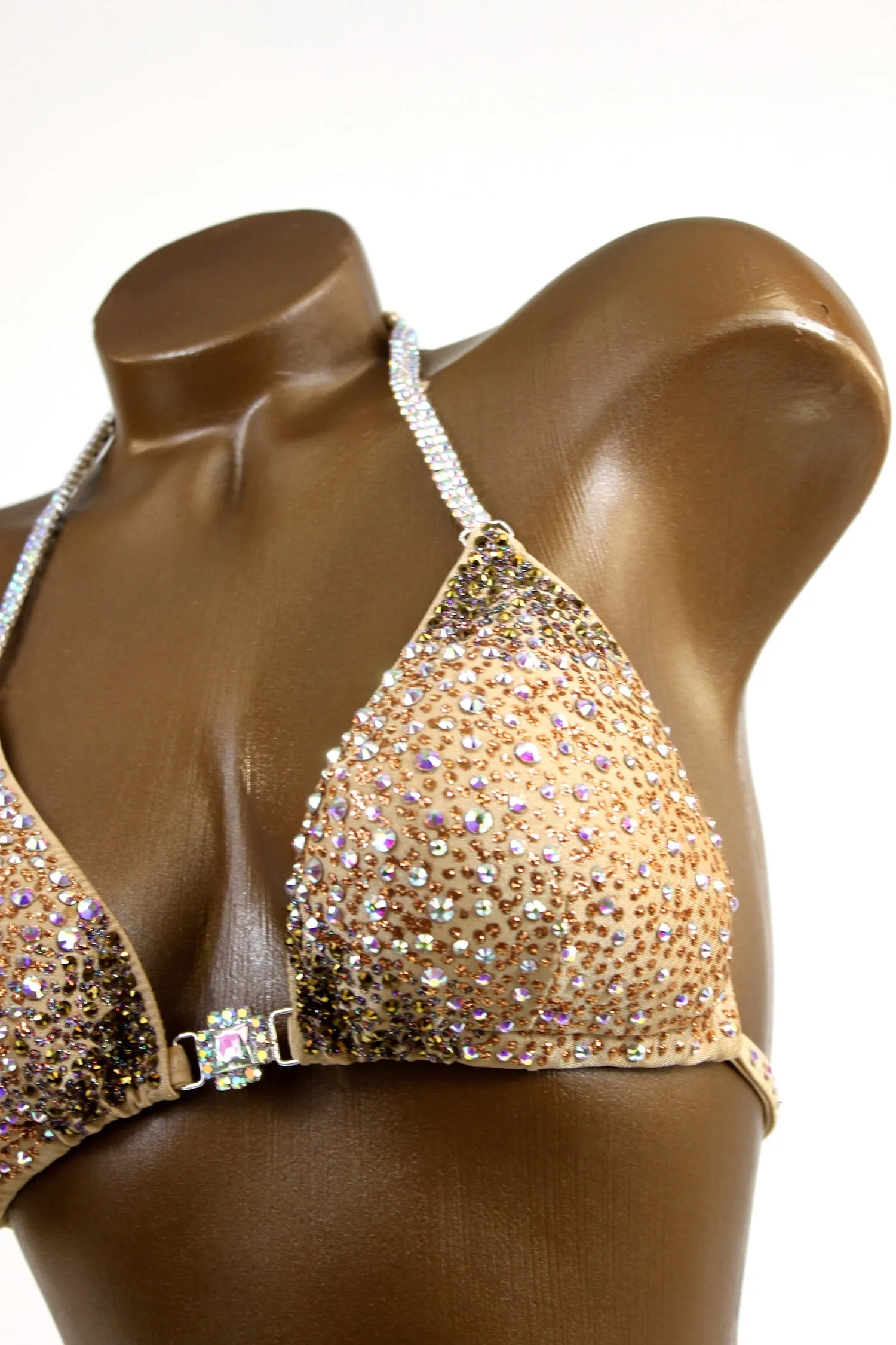 Crystal AB Nude/Rose Figure Competition Suit