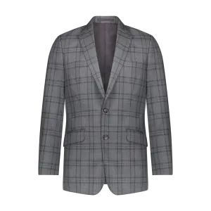 Custom Check Suit - Grey/Wine