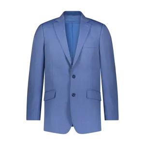 Custom Herringbone Suit - Blue