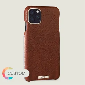 Custom Silver Grip iPhone 11 Pro leather case