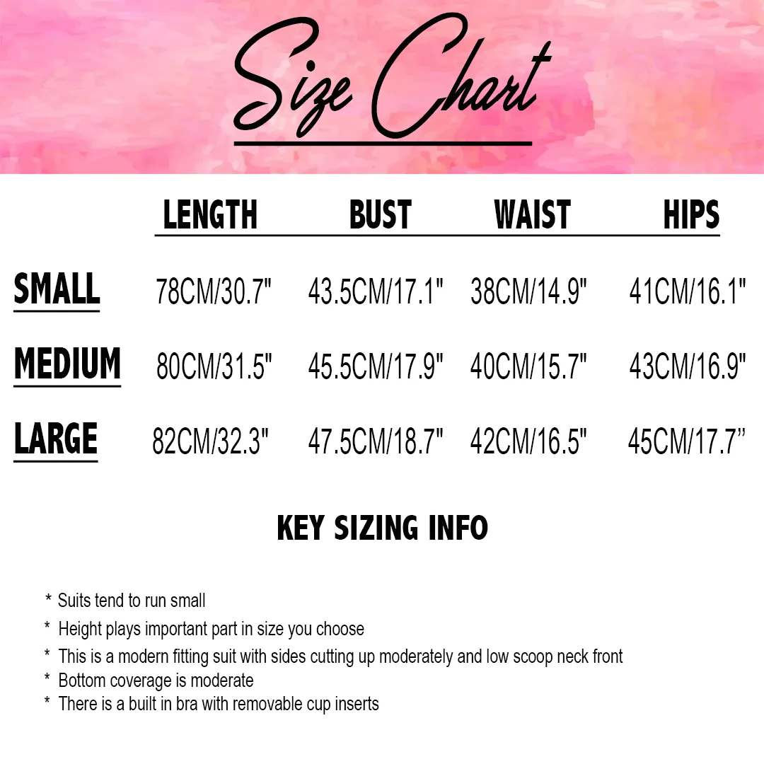 Custom Text One Piece Swimsuit for Tall or Plus Size