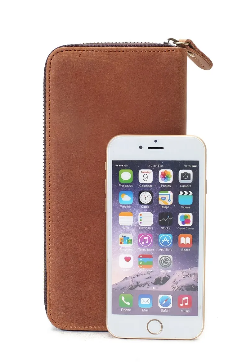 Custom Wholesale Full Grain Leather Wallet, Men Long Wallet, Money Purse Card Holders B-200