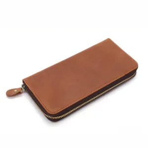 Custom Wholesale Full Grain Leather Wallet, Men Long Wallet, Money Purse Card Holders B-200