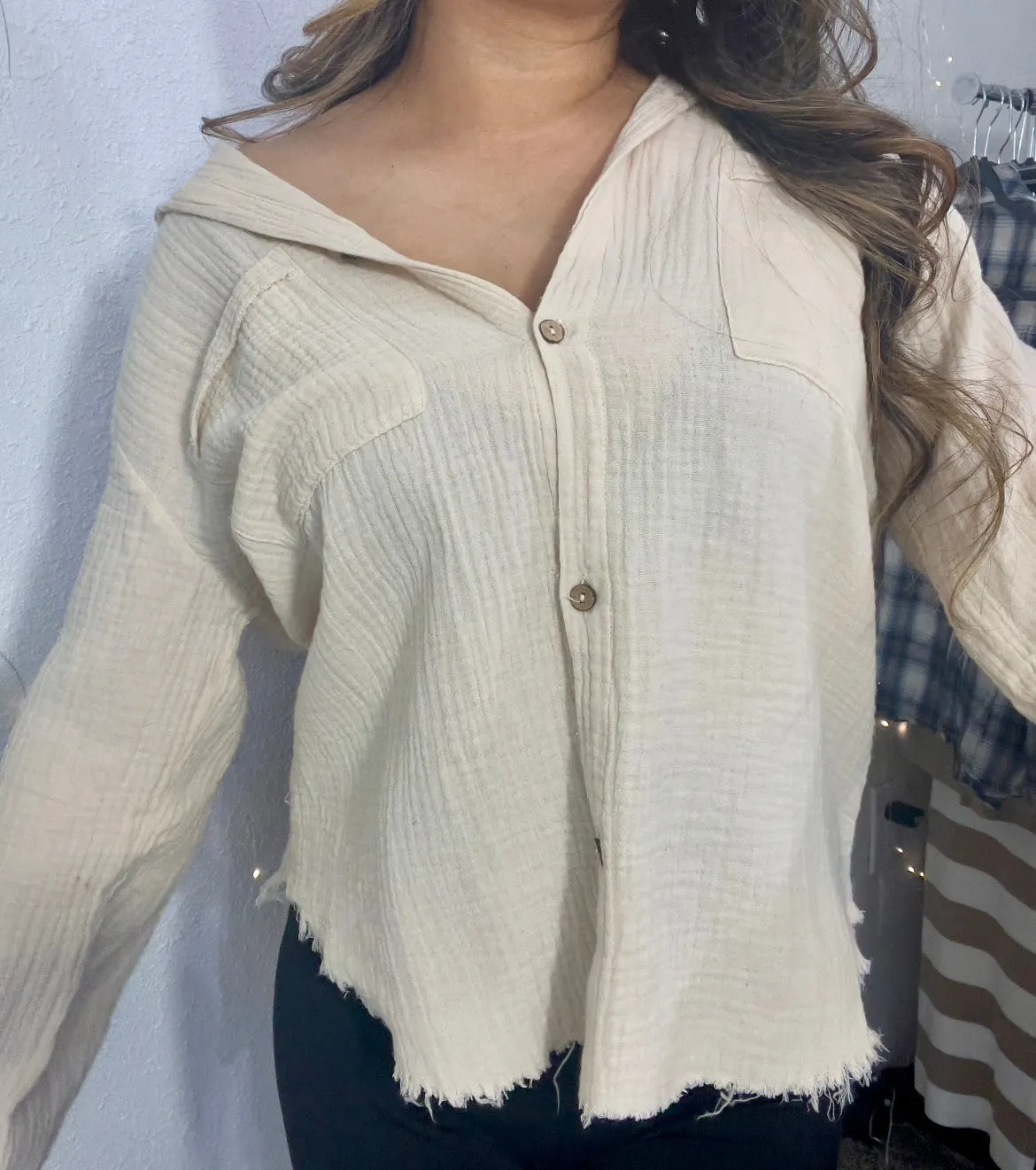 Daisy Button Up - Cream