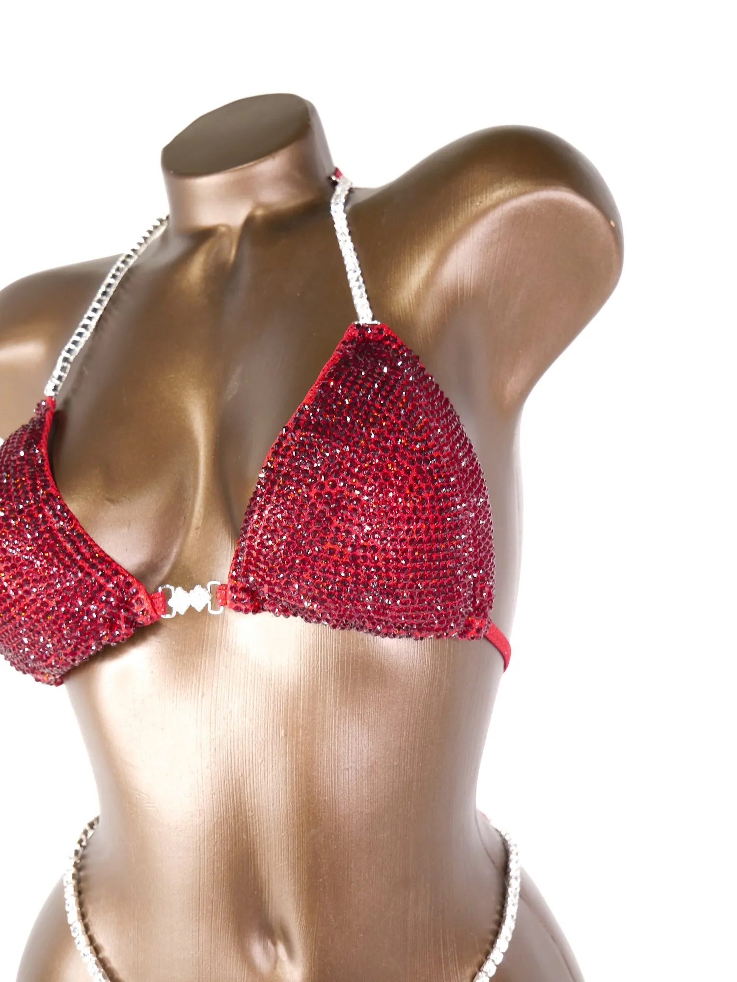 Deep Red Bikini Suit