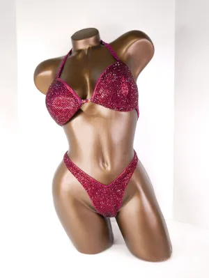 Deep Red Metallic Wellness Suit