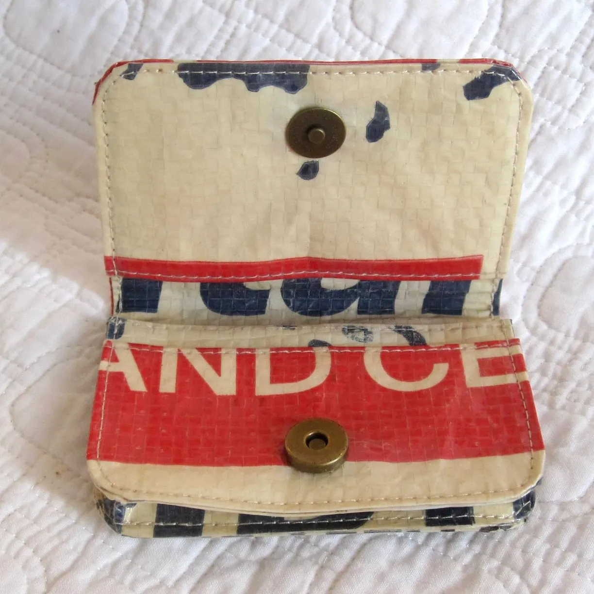 “Diamond Elephant” Cardholder Wallet, Made From Recycled Cement Bags, Fair Trade