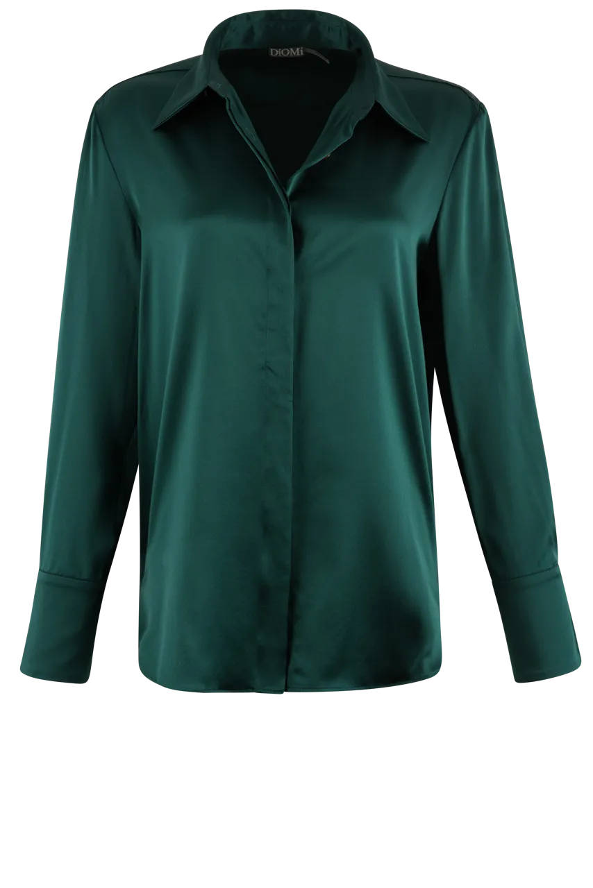 Diomi Classic Silk Button Down Top