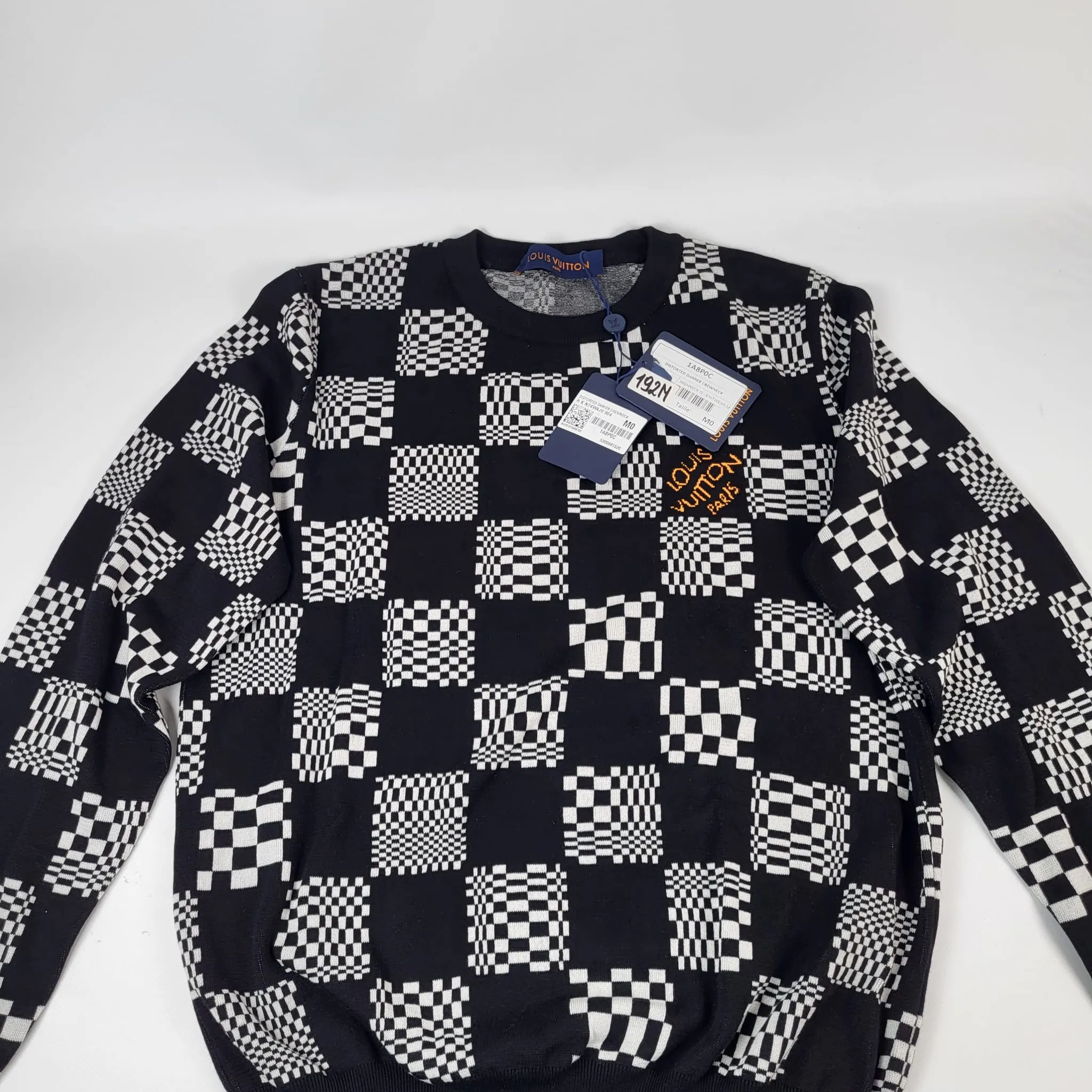Distorted Damier Crewneck