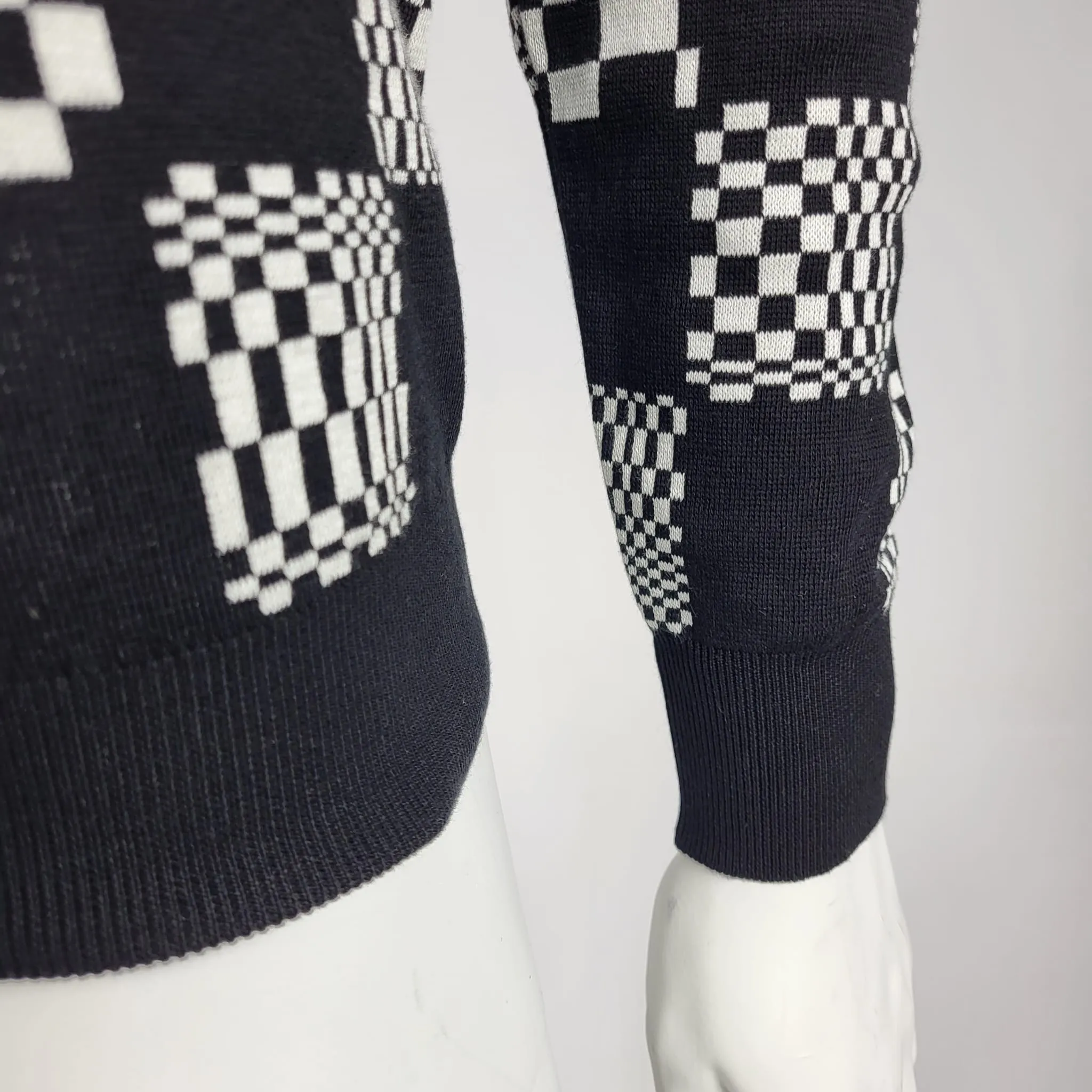 Distorted Damier Crewneck