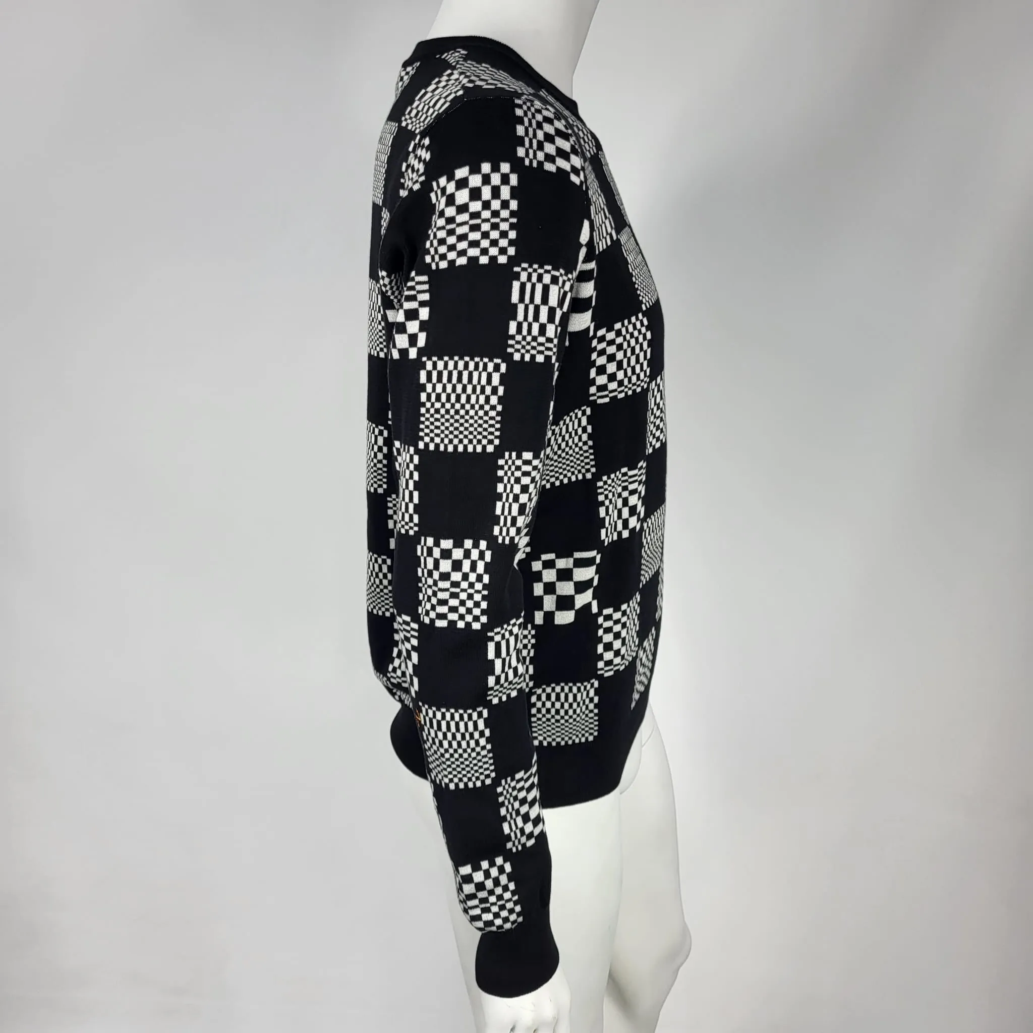 Distorted Damier Crewneck