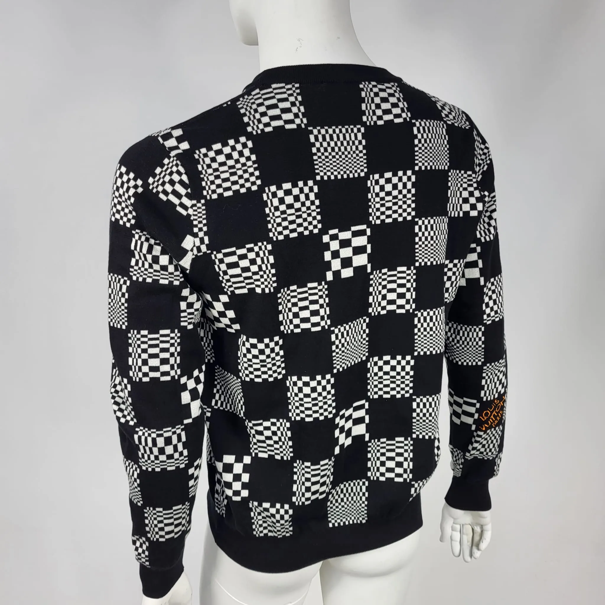 Distorted Damier Crewneck
