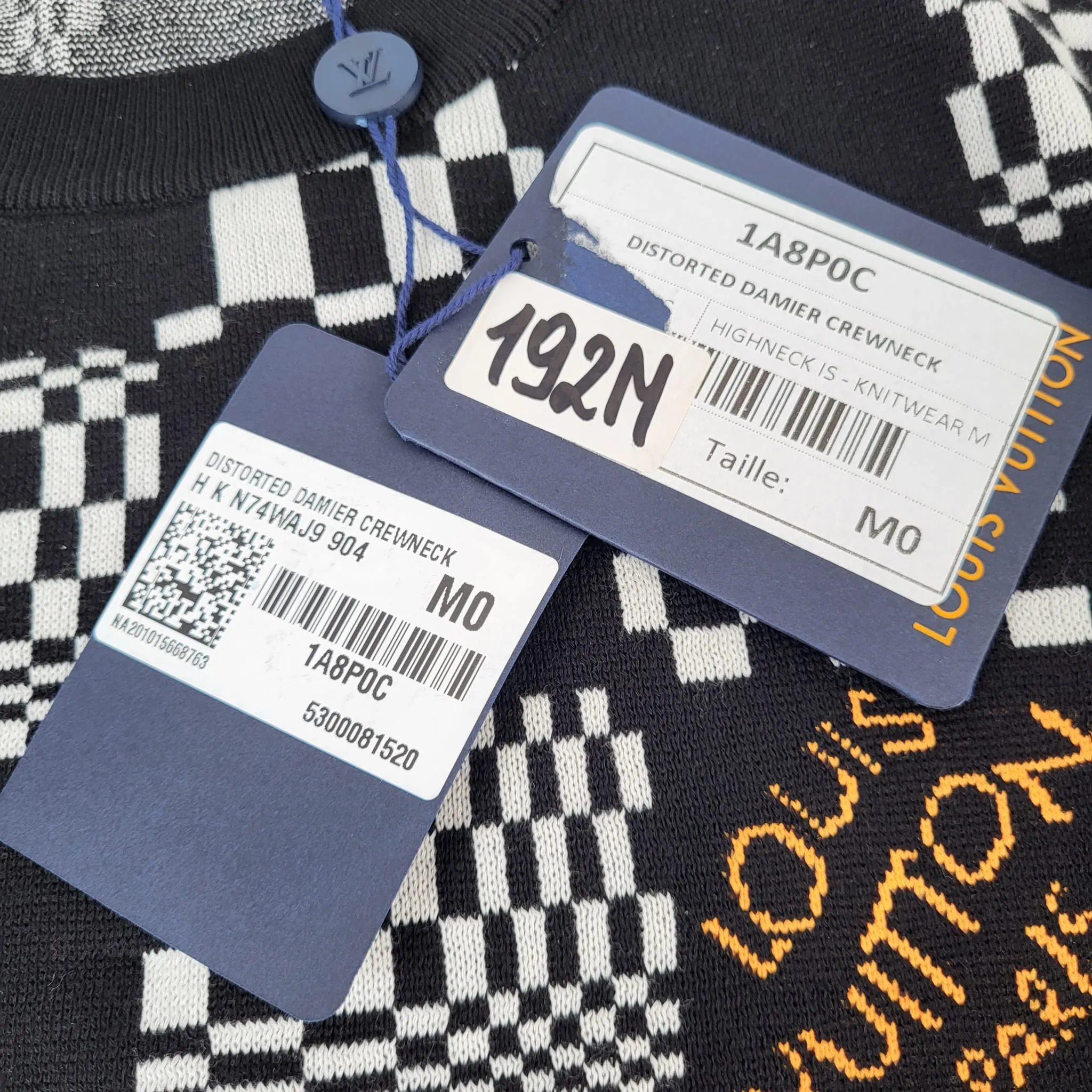 Distorted Damier Crewneck