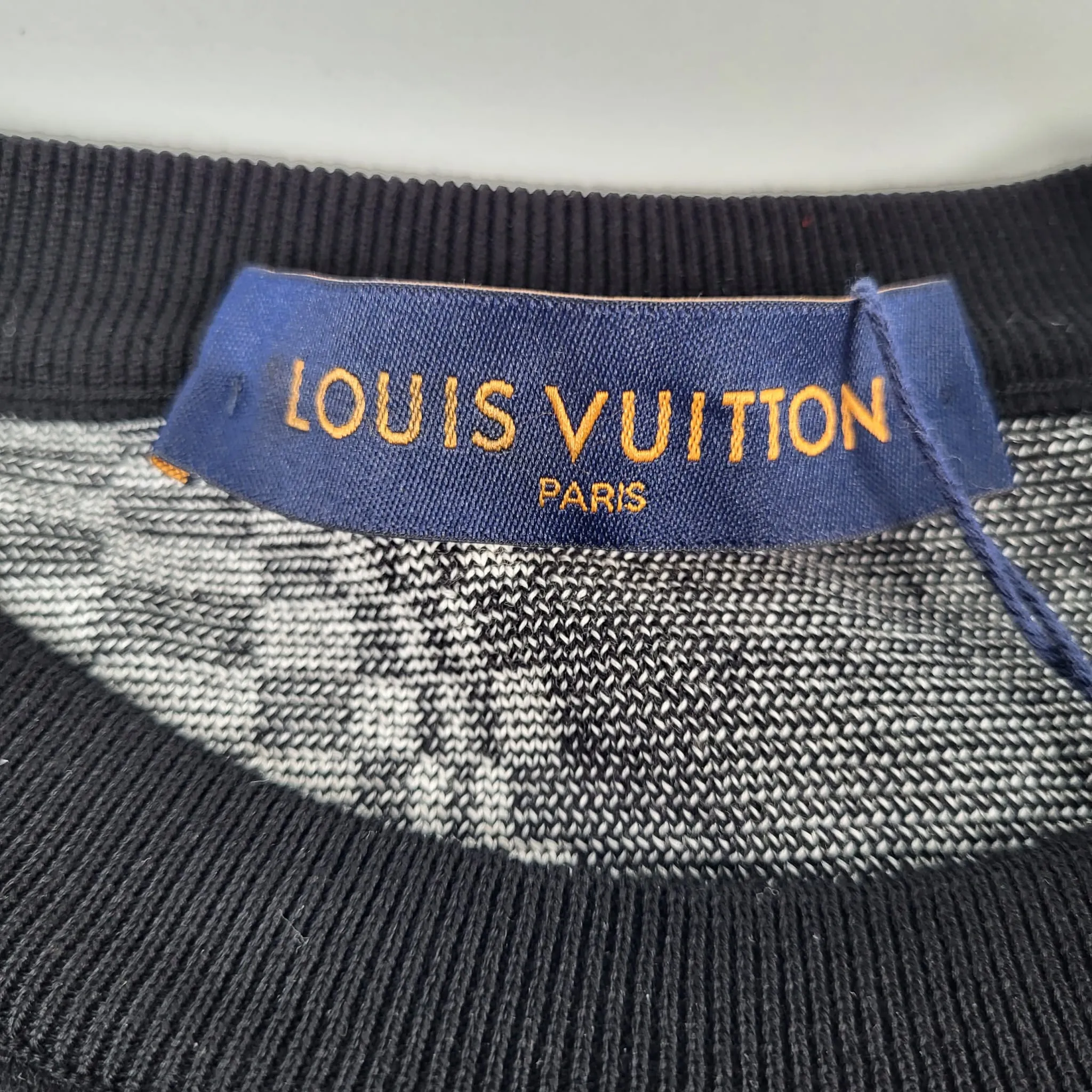 Distorted Damier Crewneck