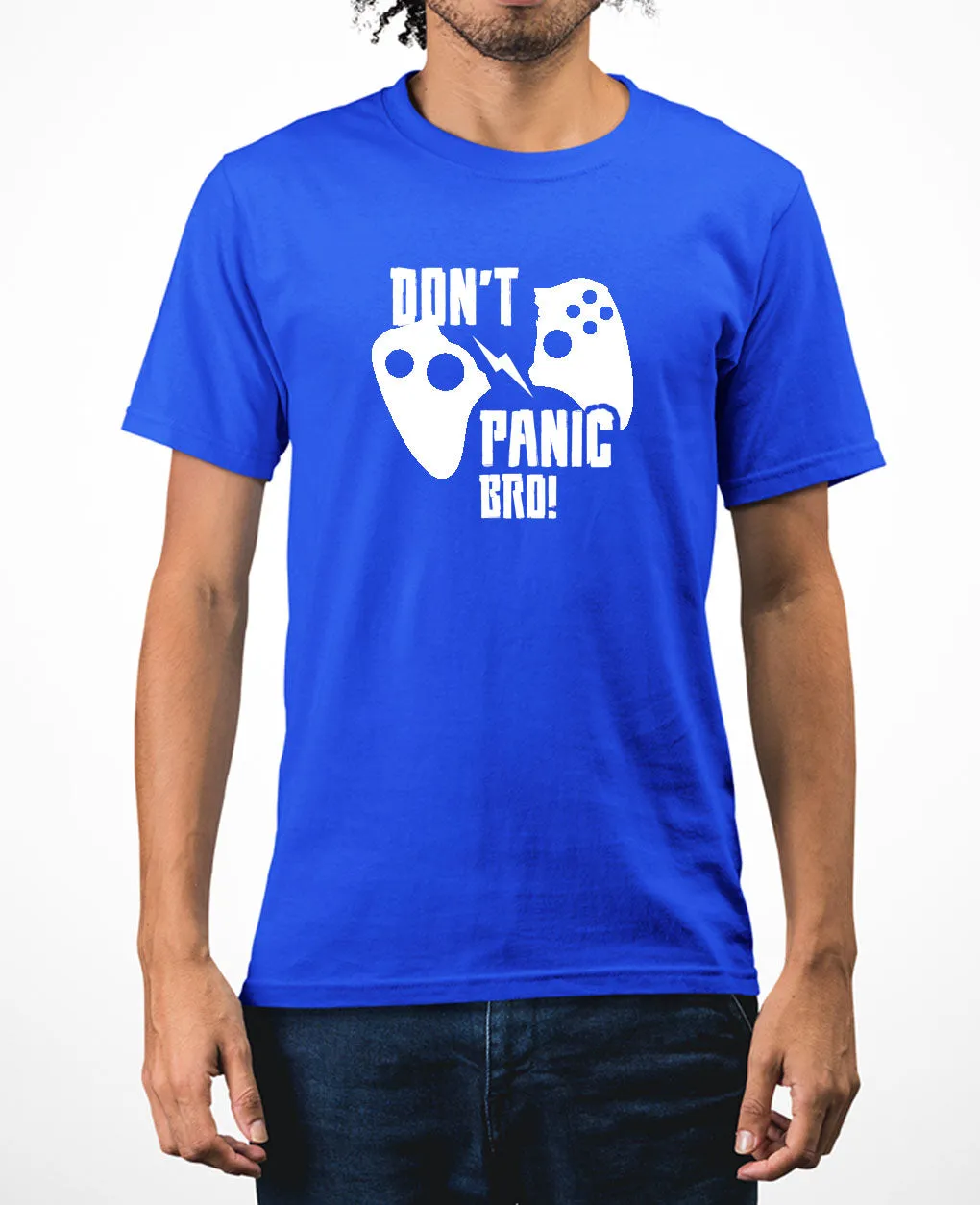 Don't panic bro geek t-shirt funny gaming t-shirt